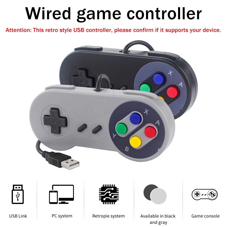 Retro Gaming Raspberry Pi 4 - 1-2 pcs SNES USB Controller Retro