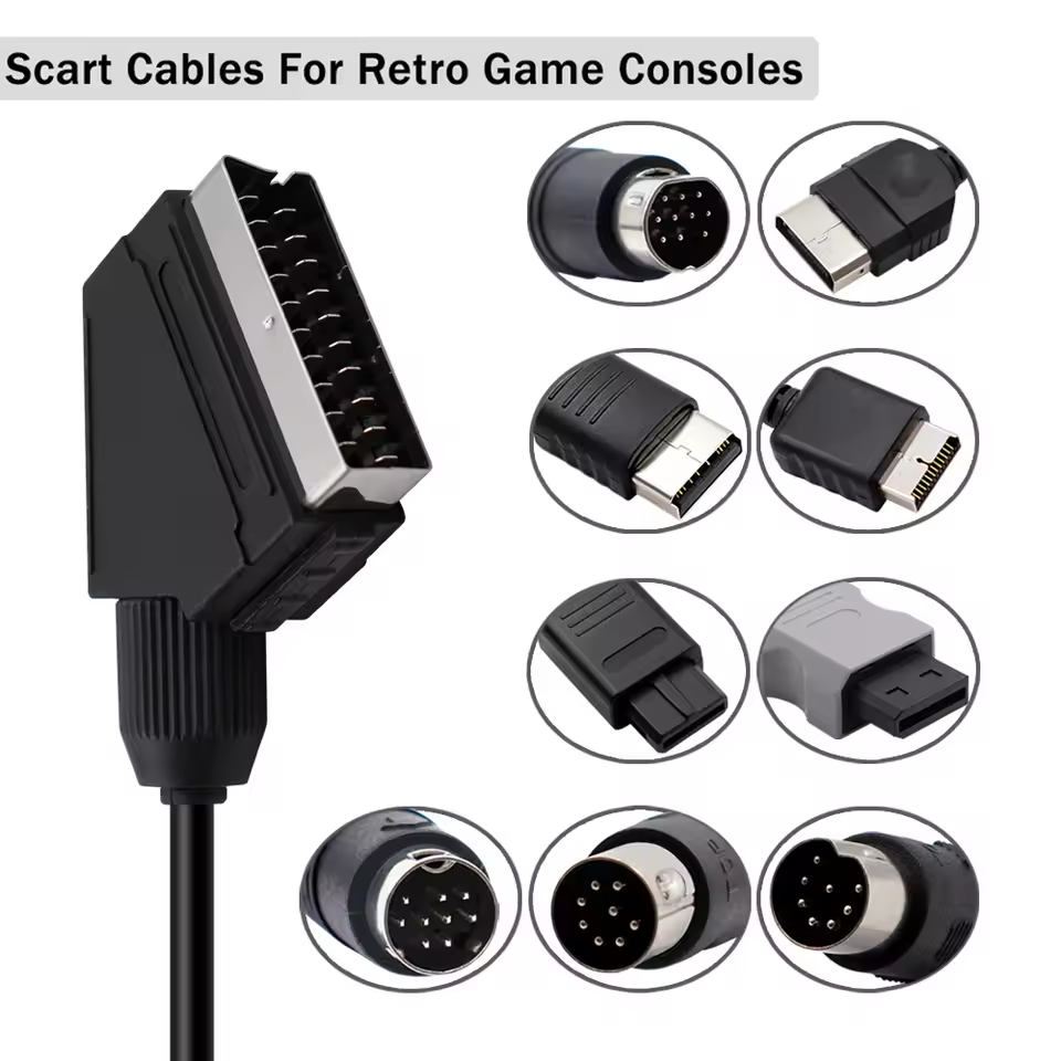 Retro Gaming Cables - RGB Scart Cable For SEGA Dreamcast