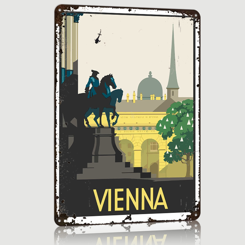 Retro Gaming Vienna - Vienna Metal Poster Custom Wall Art