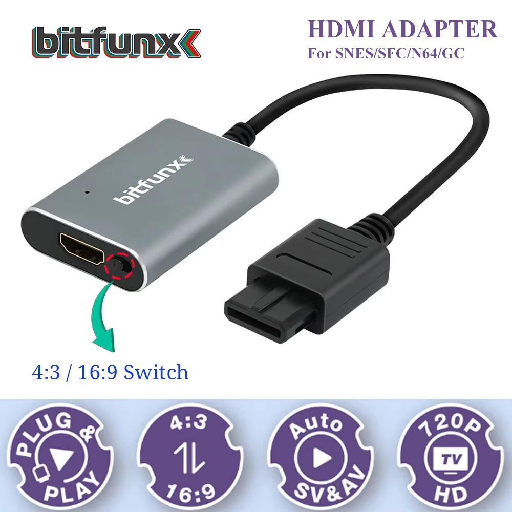 Bitfunx 720P Svideo / AV To HD - Retro Gaming Device ulasan dan harga