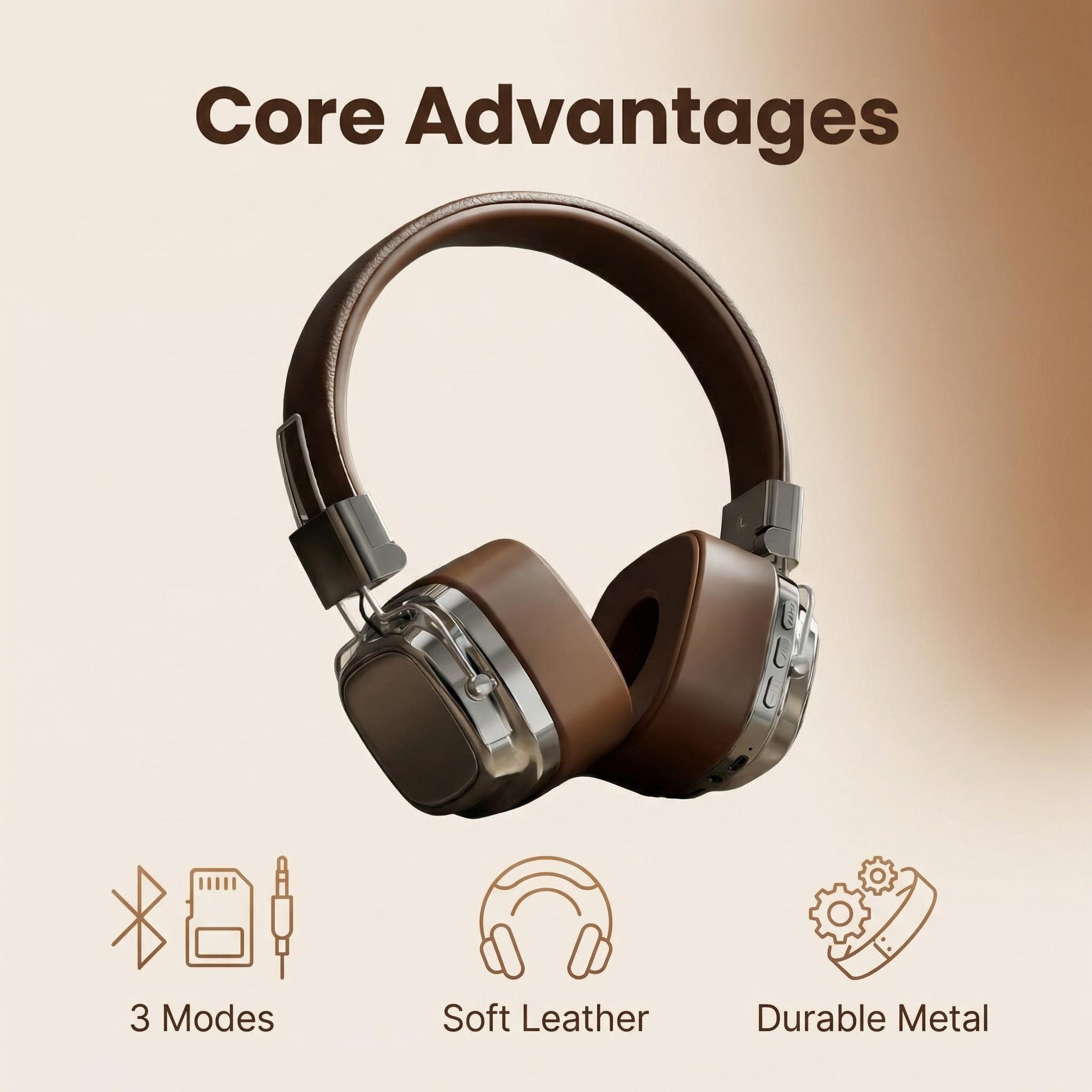 Retro Leather Over-ear Headpho - Retro Gaming Cables ulasan dan harga