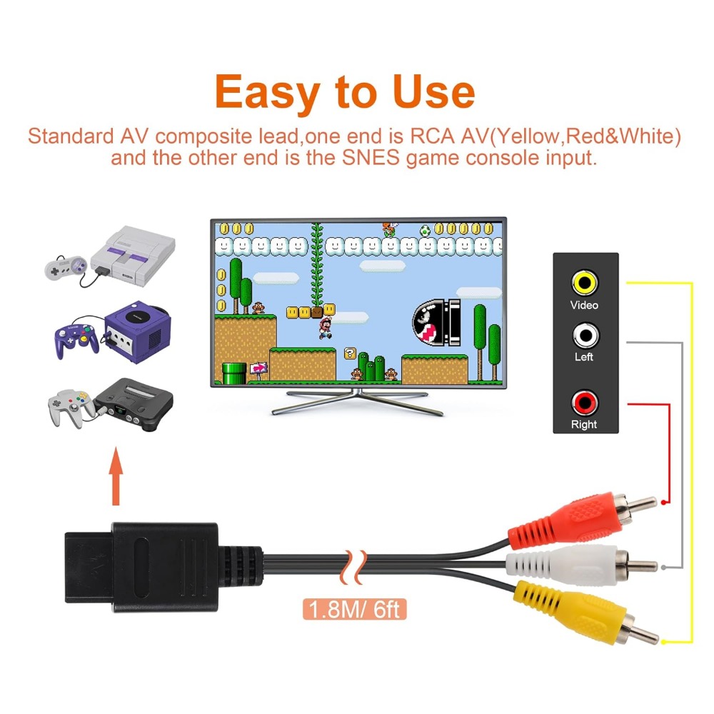N64/Gamecube/SNES/SFC High Qua - Retro Gaming Cables ulasan dan harga