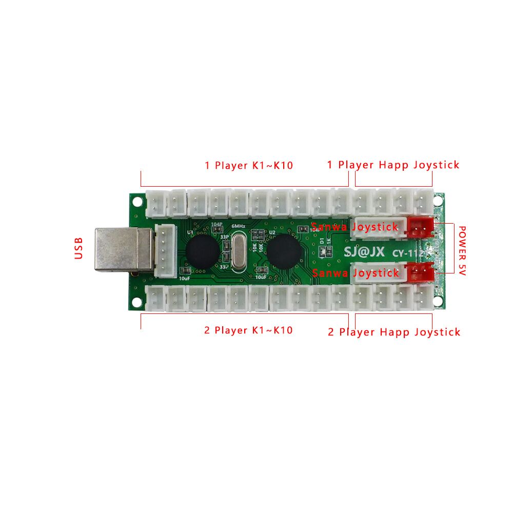 SJ@JX 2 Player Arcade DIY Kit  - Arcade Button Kit ulasan dan harga