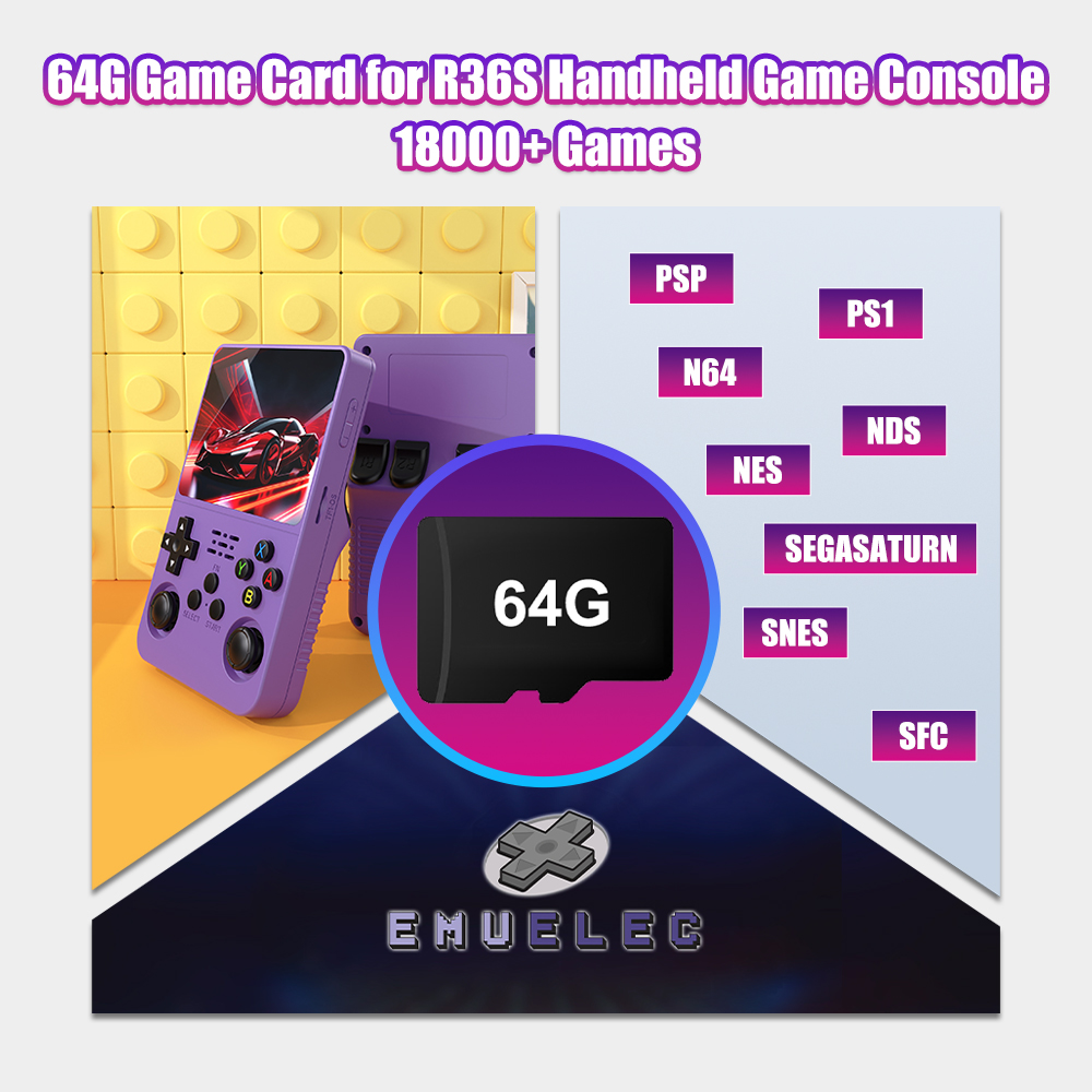 64G Game TF Card for R36S Vide - Retro Gaming Console Handheld ulasan dan harga