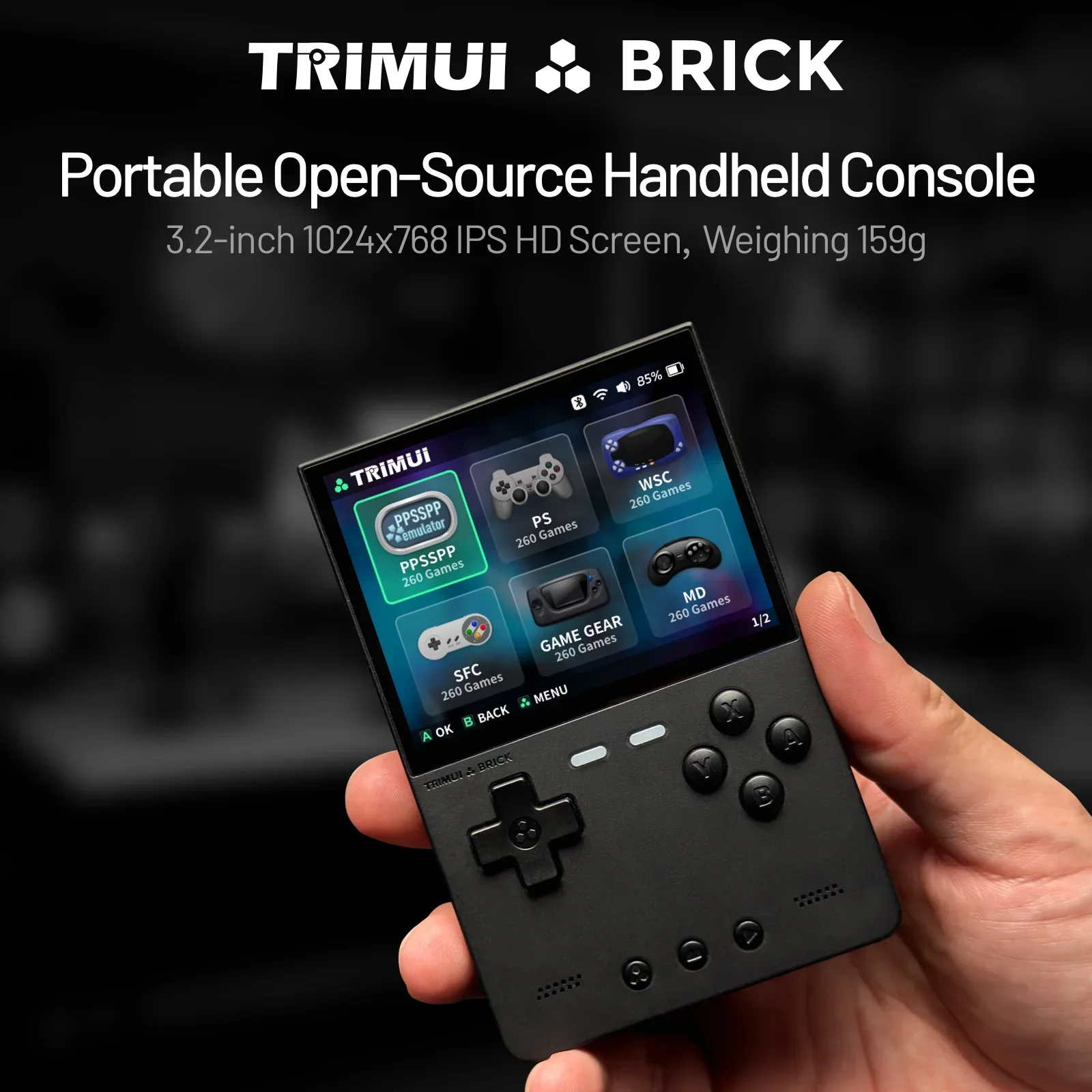 TRIMUI BRICK Handheld Game Con - Retro Gaming Console Handheld ulasan dan harga
