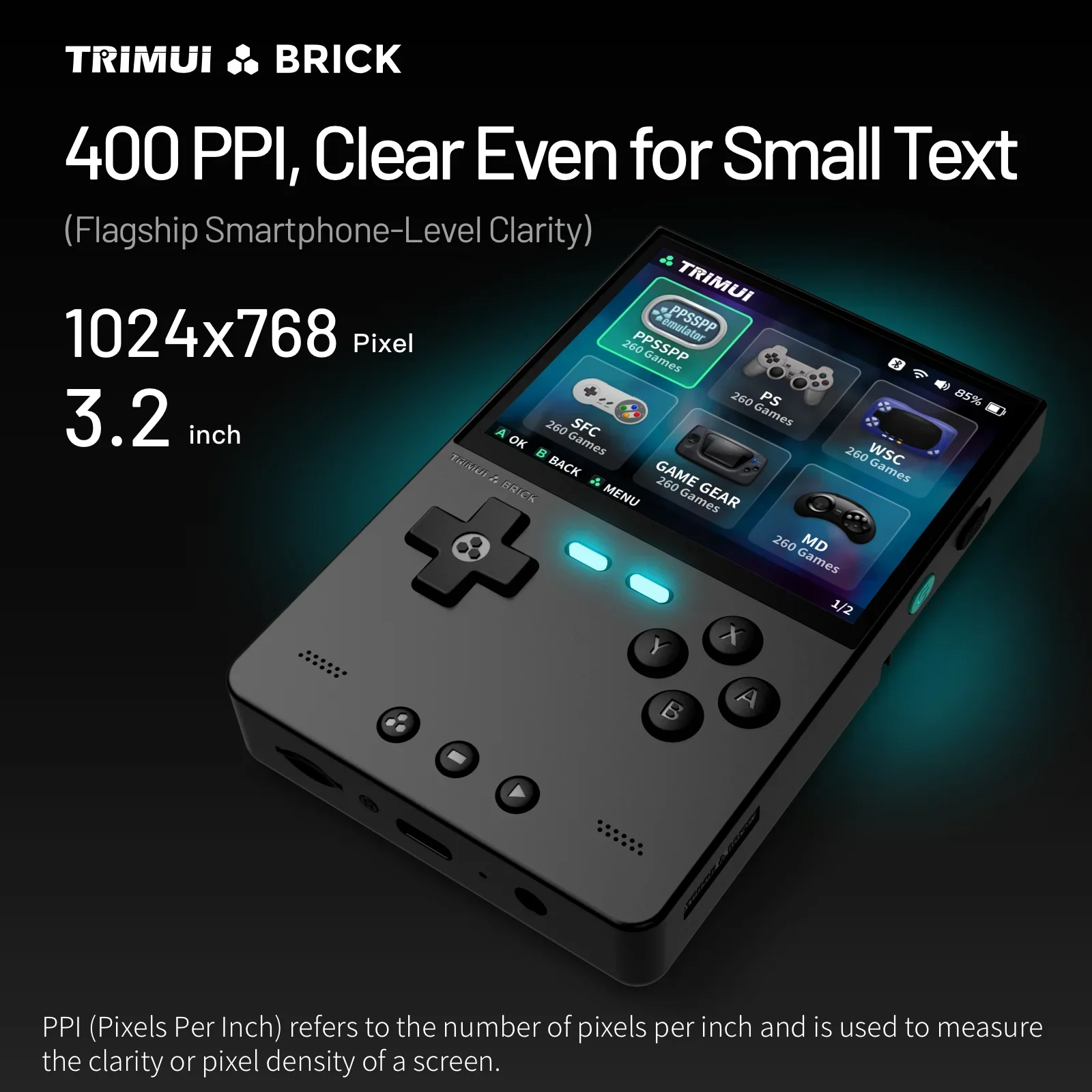 TRIMUI BRICK Handheld Game Con - Retro Gaming Console Handheld ulasan dan harga